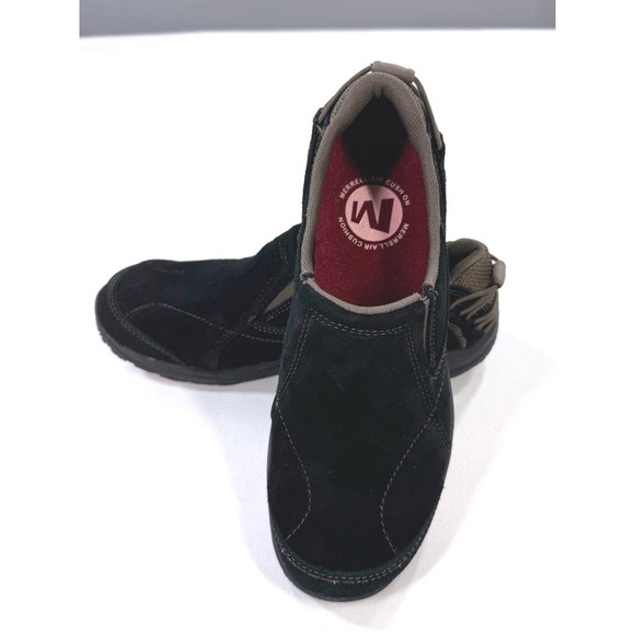 Merrell Women's Slip On Black Suede Leather Comfort Walking Shoes - Picture 1 of 6